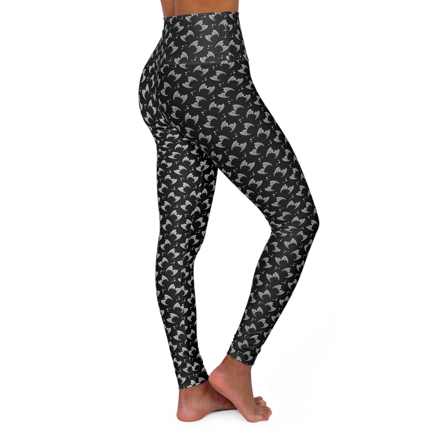 Illyrian Wings Printed High Waisted Yoga Leggings (AOP)